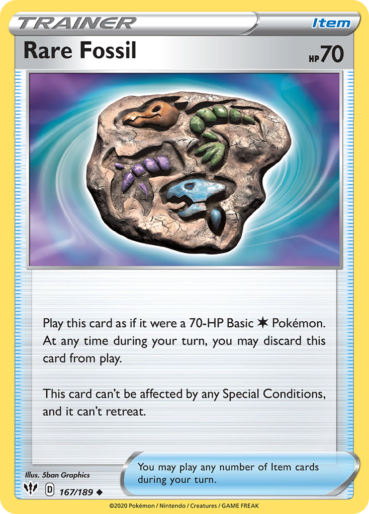 Rare Fossil 167/189/189 - Uncommon