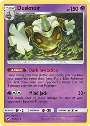 Dusknoir 053/147 - Rare
