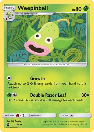 Weepinbell 002/168/168 - Uncommon