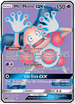 Mr. Mime GX (Full Art) 156/168 - Ultra Rare - Holofoil