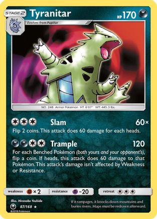 Tyranitar 087/168/168 - Holo Rare - Holofoil