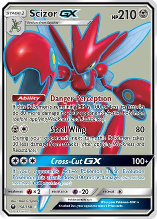 Scizor GX (Full Art) 158/168 - Ultra Rare - Holofoil