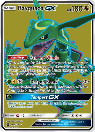 Rayquaza GX (Full Art) 160/168 - Ultra Rare - Holofoil
