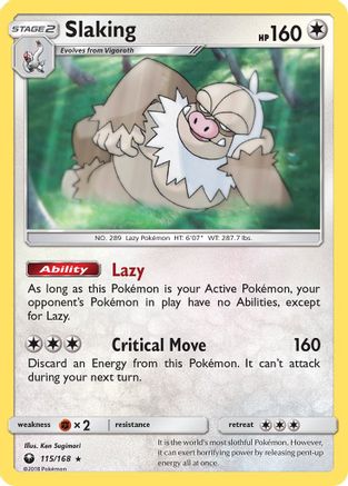 Slaking 115/168 - Holo Rare - Holofoil