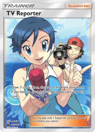 TV Reporter (Full Art) 167/168 - Ultra Rare - Holofoil