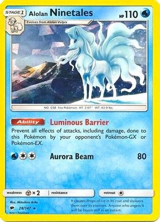 Alolan Ninetales 028/147 - Holo Rare - Holofoil