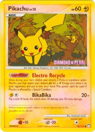 Pikachu 094/123 - Promo - Reverse Holofoil