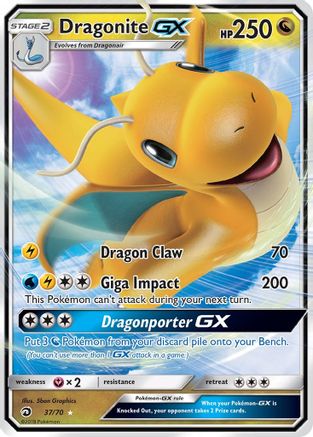 Dragonite GX 037/70/70 - Ultra Rare - Holofoil