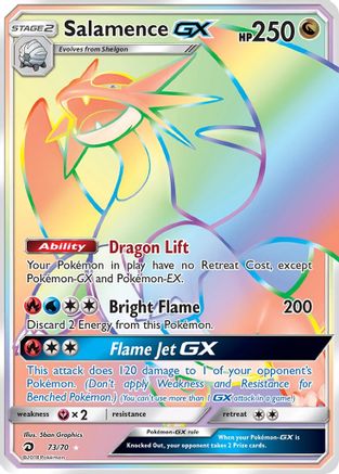 Salamence GX (Secret) 073/70 - Secret Rare - Holofoil