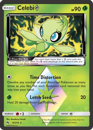 Celebi Prism Star 019/214/214 - Prism Rare - Holofoil