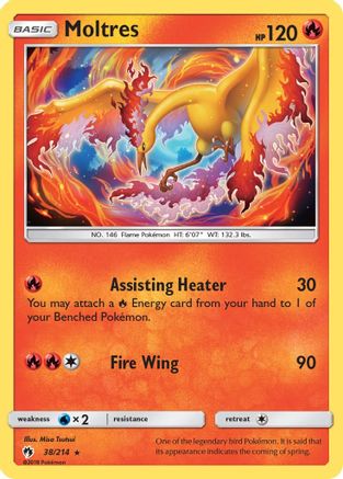 Moltres 038/214/214 - Rare - Reverse Holofoil