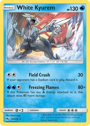 White Kyurem 063/214/214 - Holo Rare - Holofoil