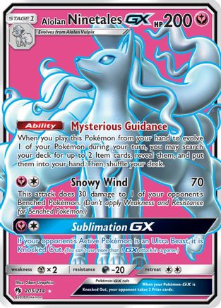 Alolan Ninetales GX (Full Art) 205/214 - Ultra Rare - Holofoil