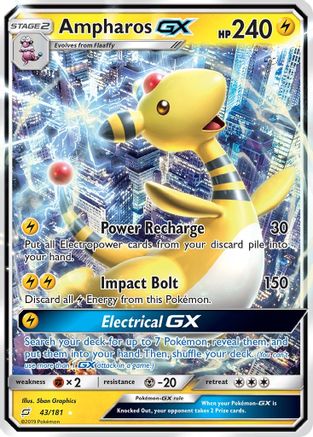Ampharos GX 043/181/181 - Ultra Rare - Holofoil