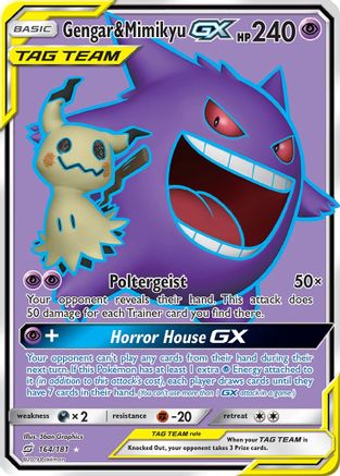 Gengar & Mimikyu GX (Full Art) 164/181/181 - Ultra Rare - Holofoil