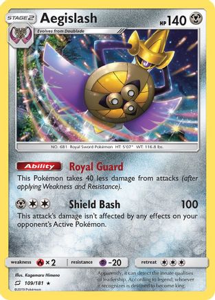 Aegislash 109/181 - Holo Rare - Holofoil