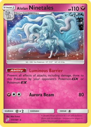Alolan Ninetales 111/181/181 - Holo Rare - Holofoil