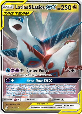 Latias & Latios GX 113/181/181 - Ultra Rare - Holofoil