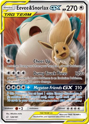 Eevee & Snorlax GX 120/181/181 - Ultra Rare - Holofoil