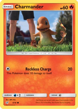 Charmander (Holo Common) 004/18/18 - Common - Holofoil
