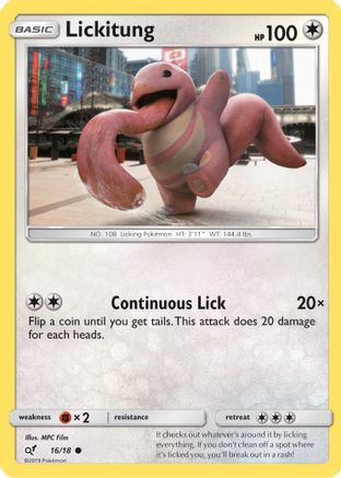 Lickitung (Holo Common) 016/18/18 - Common - Holofoil