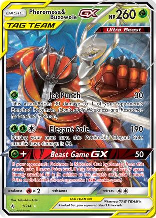 Pheromosa & Buzzwole GX 001/214/214 - Ultra Rare - Holofoil