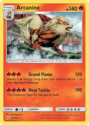 Arcanine 022/214/214 - Holo Rare - Holofoil