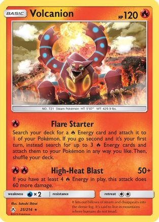 Volcanion 025/214/214 - Holo Rare - Holofoil