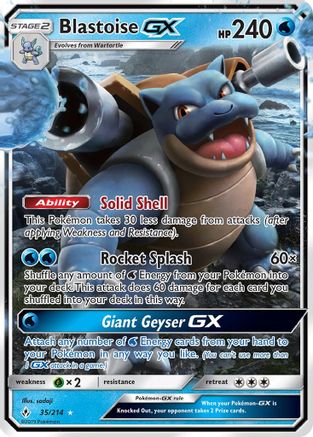 Blastoise GX 035/214/214 - Ultra Rare - Holofoil