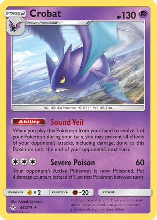 Crobat 066/214/214 - Holo Rare - Holofoil