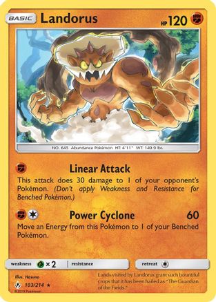 Landorus 103/214 - Holo Rare - Holofoil