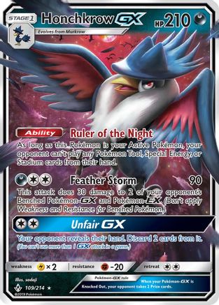 Honchkrow GX 109/214/214 - Ultra Rare - Holofoil