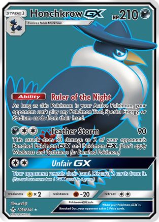 Honchkrow GX (Full Art) 202/214/214 - Ultra Rare - Holofoil