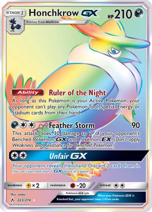 Honchkrow GX (Secret) 223/214 - Secret Rare - Holofoil