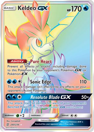 Keldeo GX (Secret) 240/236 - Secret Rare - Holofoil