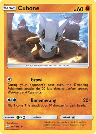 Cubone 105/236/236 - Common