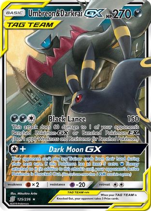 Umbreon & Darkrai GX 125/236/236 - Ultra Rare - Holofoil