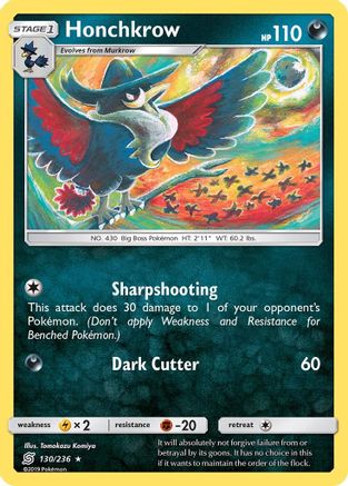 Honchkrow 130/236/236 - Rare