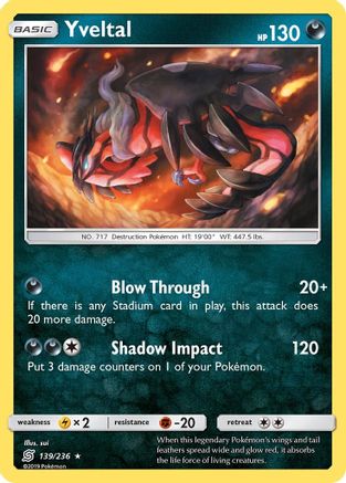 Yveltal 139/236/236 - Holo Rare - Holofoil