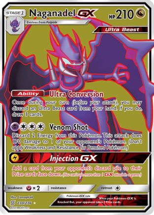 Naganadel GX (Full Art) 230/236 - Ultra Rare - Holofoil