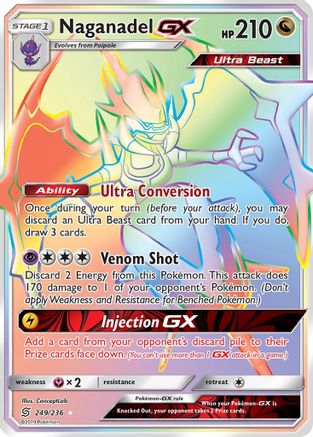 Naganadel GX (Secret) 249/236 - Secret Rare - Holofoil