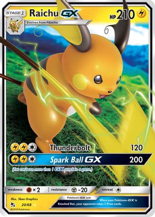 Raichu GX 020/68/68 - Ultra Rare - Holofoil