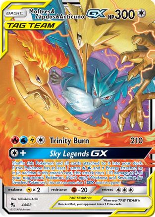 Moltres & Zapdos & Articuno GX 044/68/68 - Ultra Rare - Holofoil