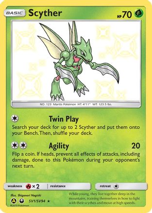 Scyther SV1/SV94/94 - Shiny Holo Rare - Holofoil