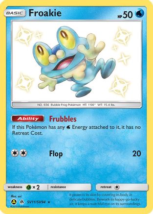 Froakie SV11/SV94/94 - Shiny Holo Rare - Holofoil