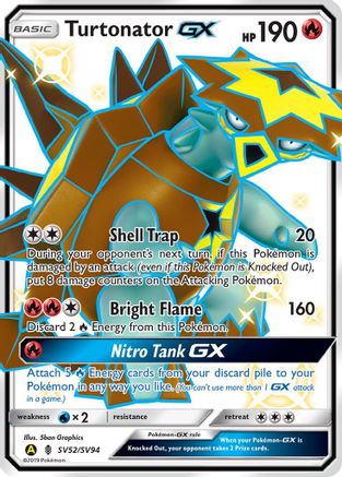 Turtonator GX SV52/SV94/94 - Shiny Holo Rare - Holofoil