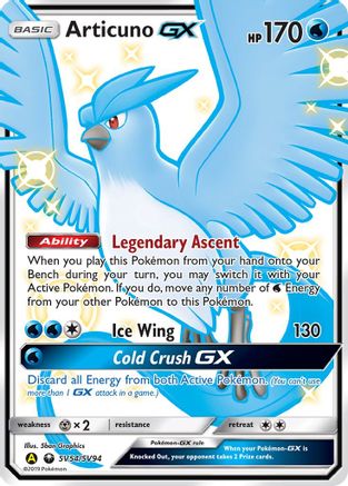 Articuno GX SV54/SV94/94 - Shiny Holo Rare - Holofoil