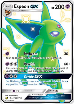 Espeon GX SV60/94 - Shiny Holo Rare - Holofoil