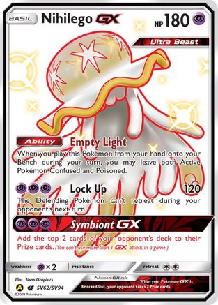 Nihilego GX SV62/SV94/94 - Shiny Holo Rare - Holofoil