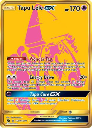 Tapu Lele GX SV94/94 - Shiny Holo Rare - Holofoil